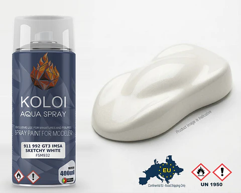 911 992 GT3 IMSA Sketchy White – Koloi Aqua Spray 400ml
