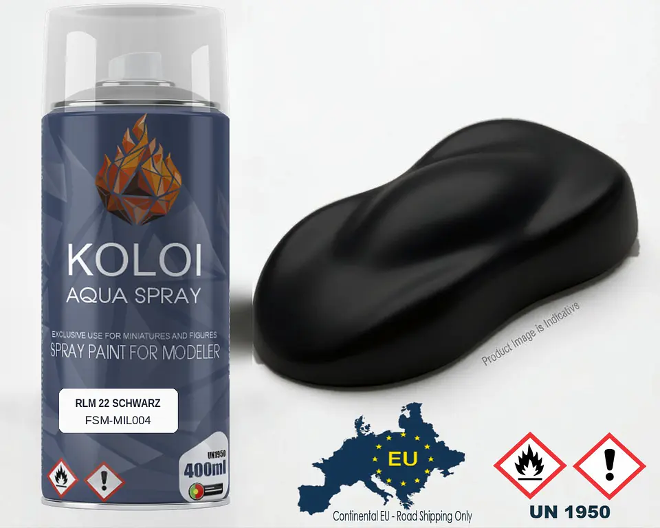 RLM 22 Schwarz – Koloi Aqua Spray 400ml 1