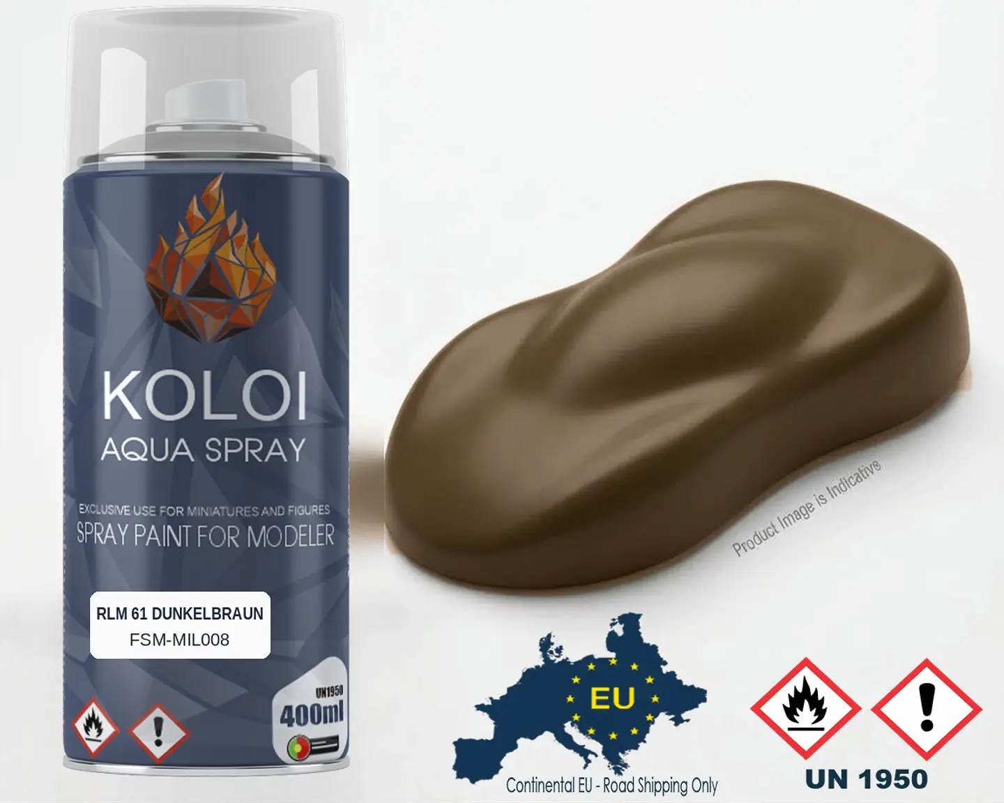 RLM 61 Dunkelbraun – Koloi Aqua Spray 400ml 1