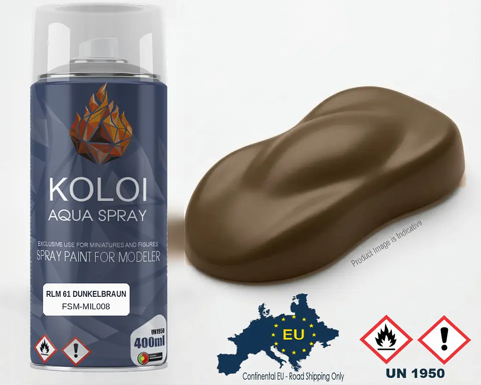 RLM 61 Dunkelbraun – Koloi Aqua Spray 400ml 1