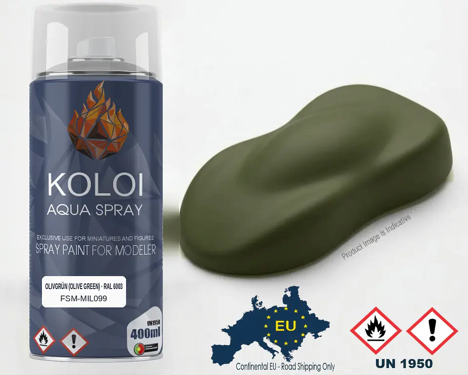 Olivgrün (Olive Green) RAL 6003 – Koloi Aqua Spray 400ml 1