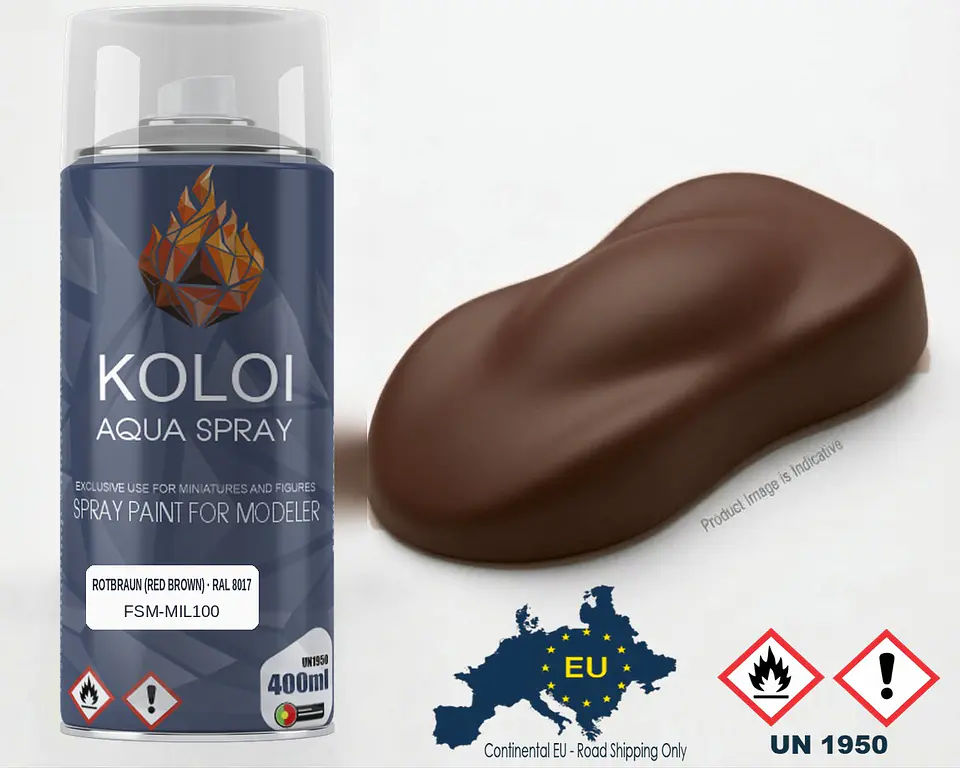 Rotbraun (Red Brown) RAL 8017 – Koloi Aqua Spray 400ml 1
