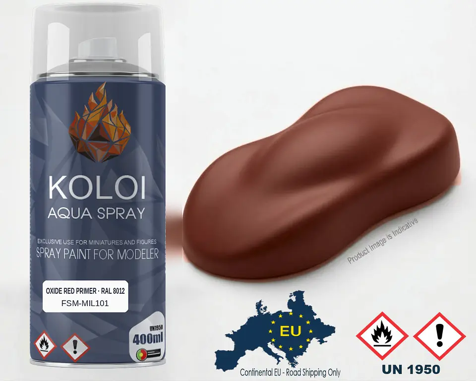 Oxide Red Primer RAL 8012 – Koloi Aqua Spray 400ml 1