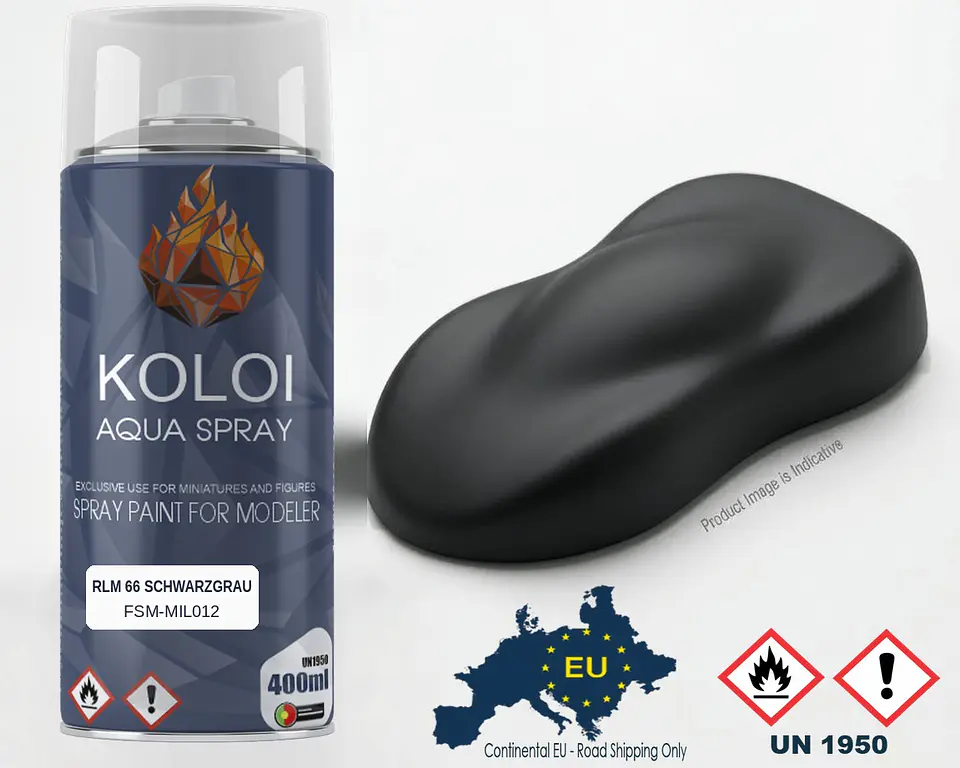 RLM 66 Schwarzgrau – Koloi Aqua Spray 400ml 1