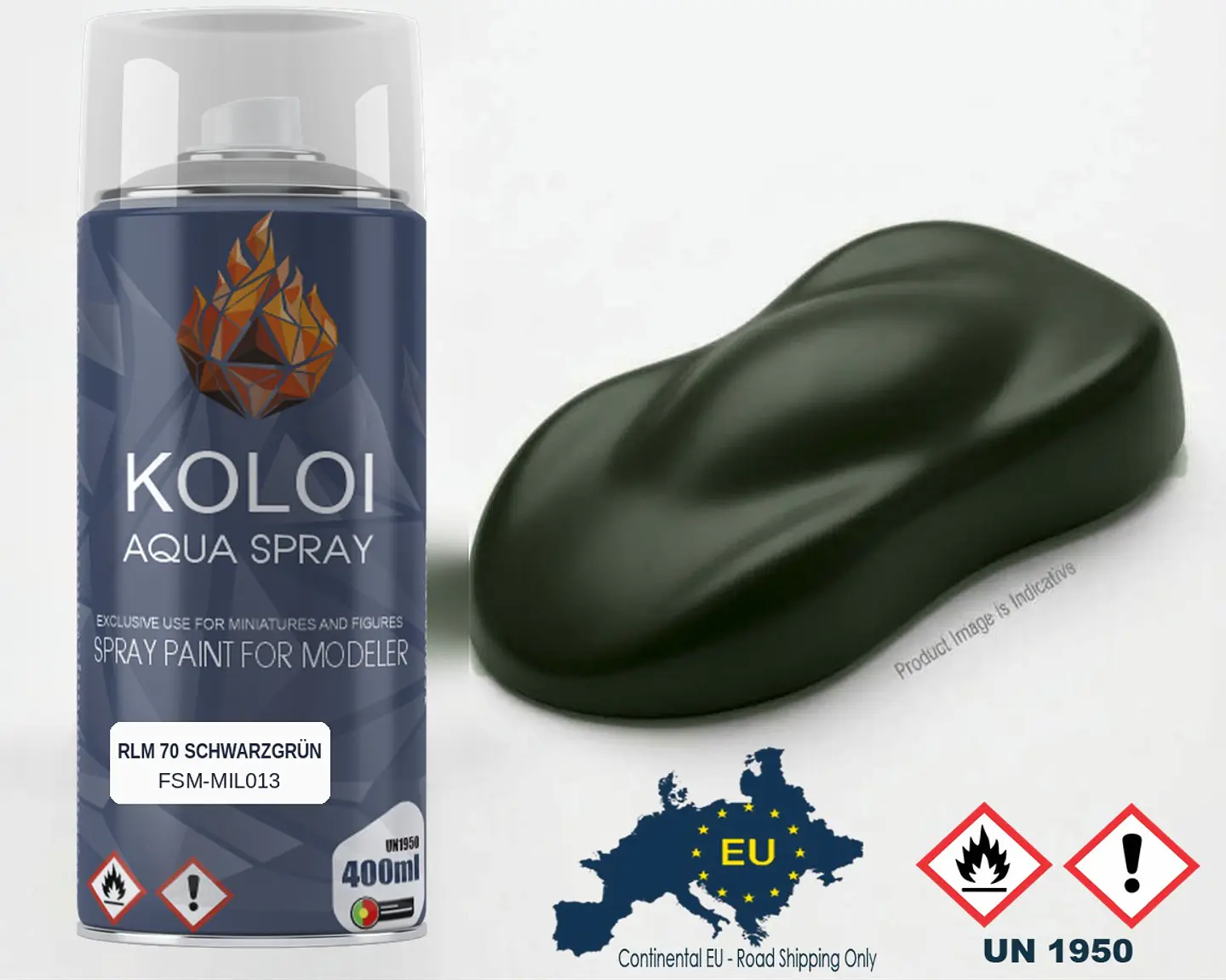 RLM 70 Schwarzgrün – Koloi Aqua Spray 400ml 1