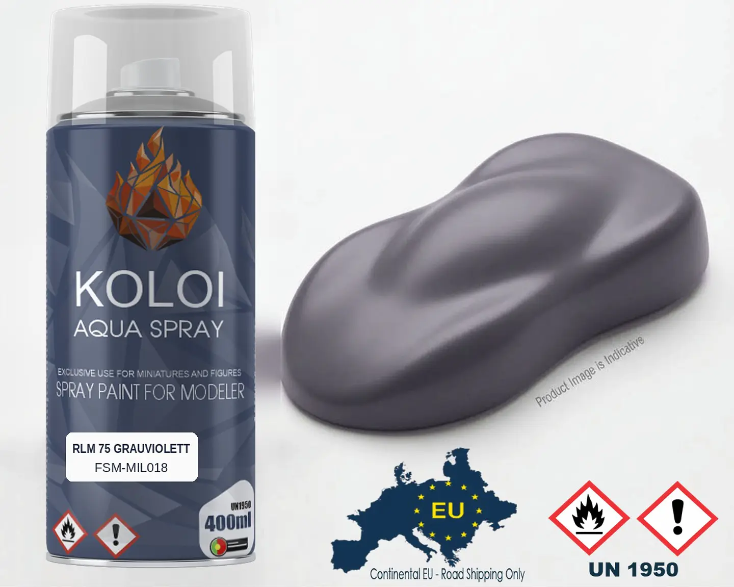 RLM 75 Grauviolett – Koloi Aqua Spray 400ml 1