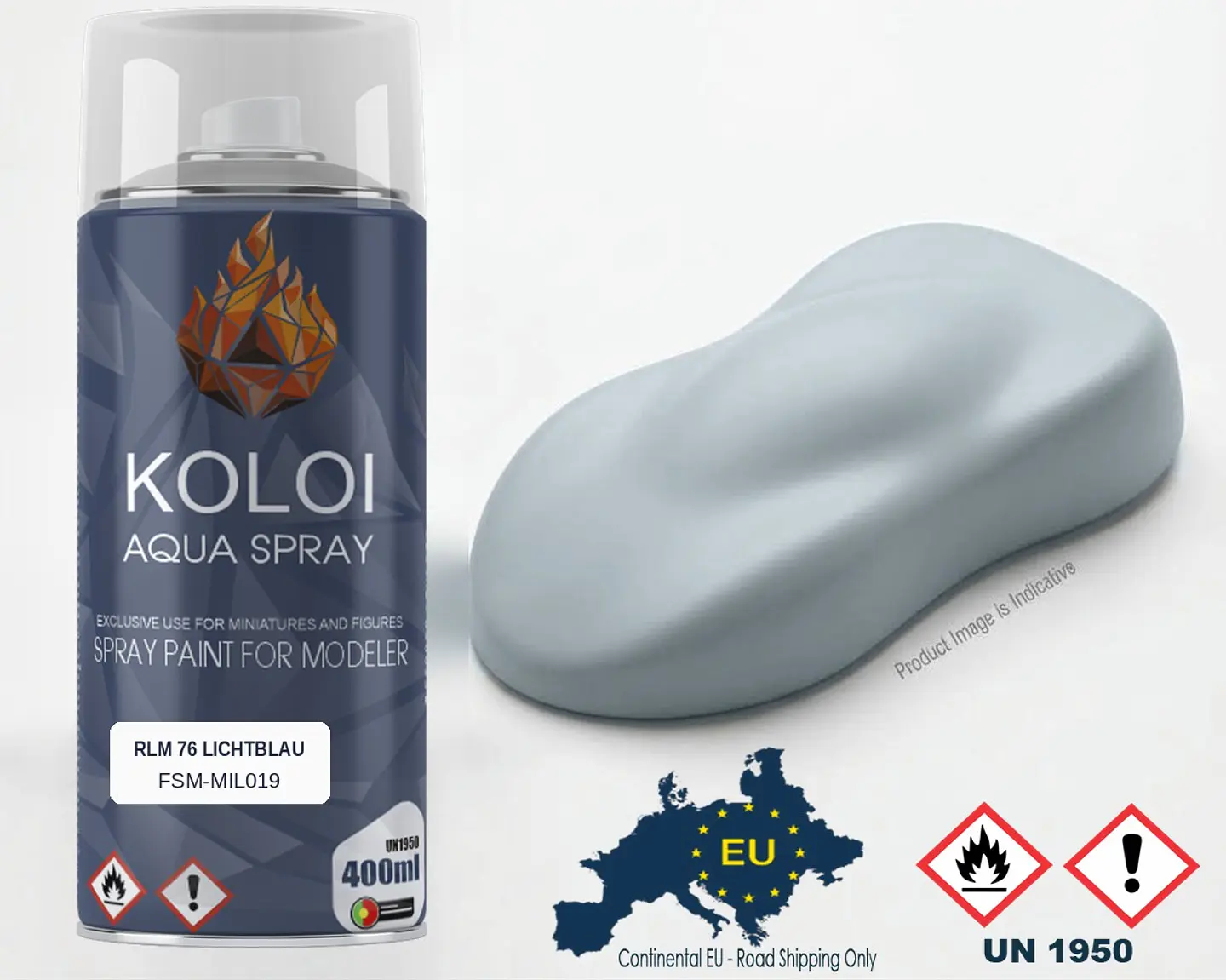 RLM 76 Lichtblau – Koloi Aqua Spray 400ml 1