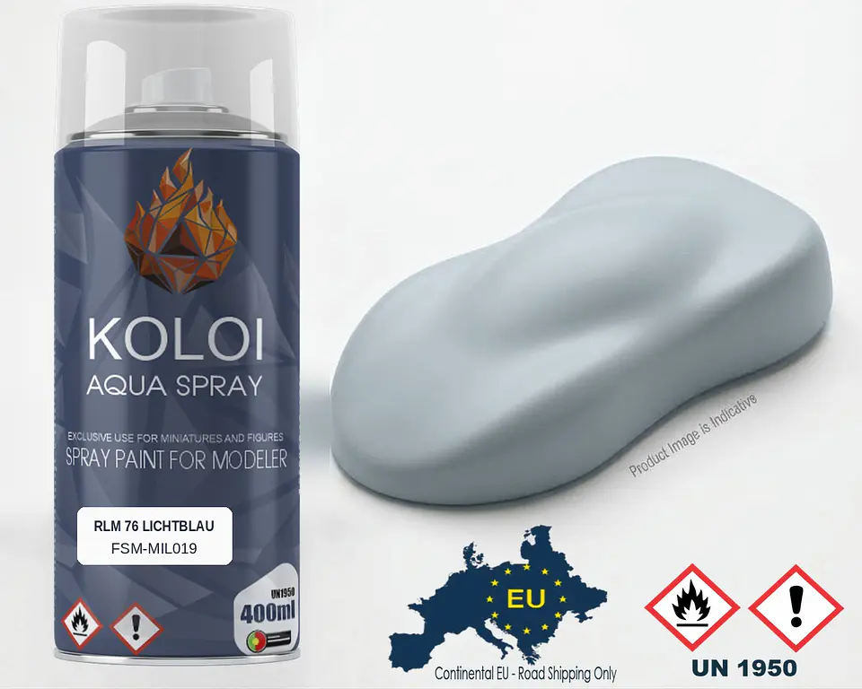 RLM 76 Lichtblau – Koloi Aqua Spray 400ml 1