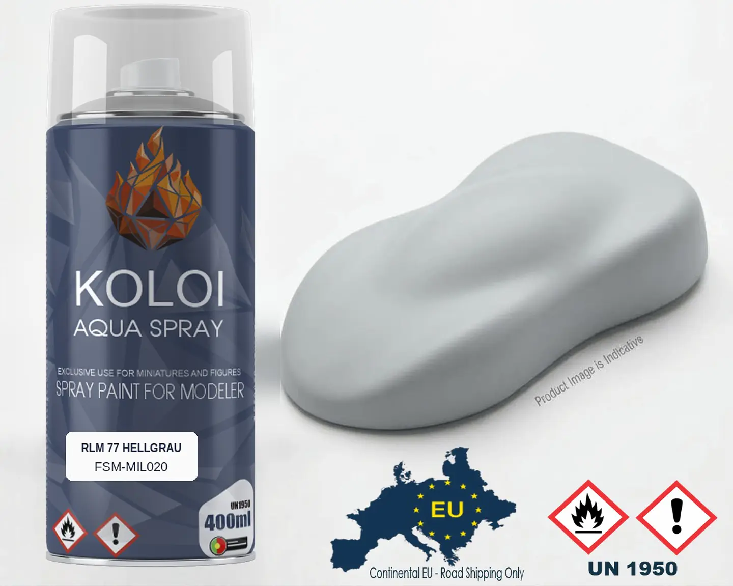 RLM 77 Hellgrau – Koloi Aqua Spray 400ml 1