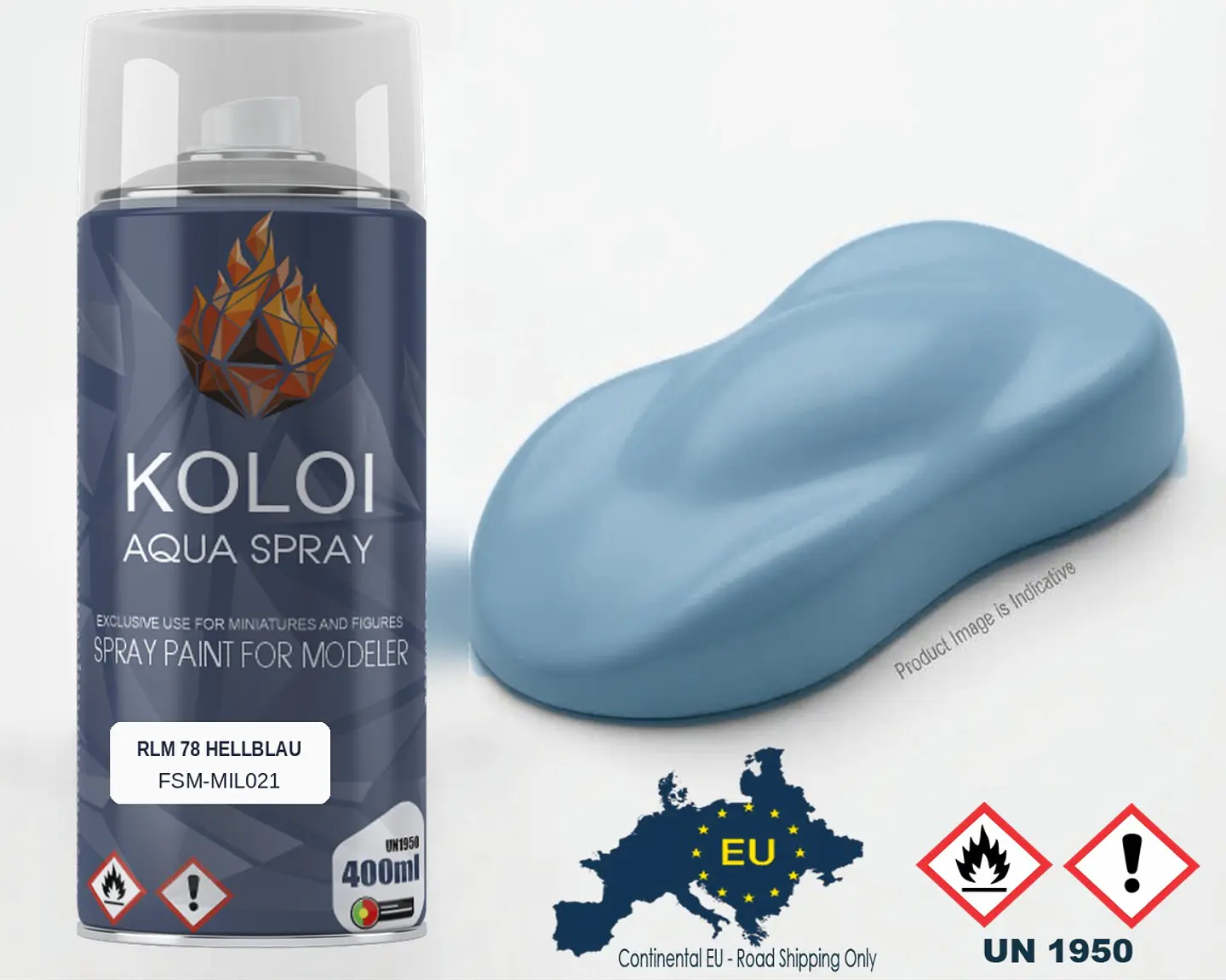 RLM 78 Hellblau – Koloi Aqua Spray 400ml 1