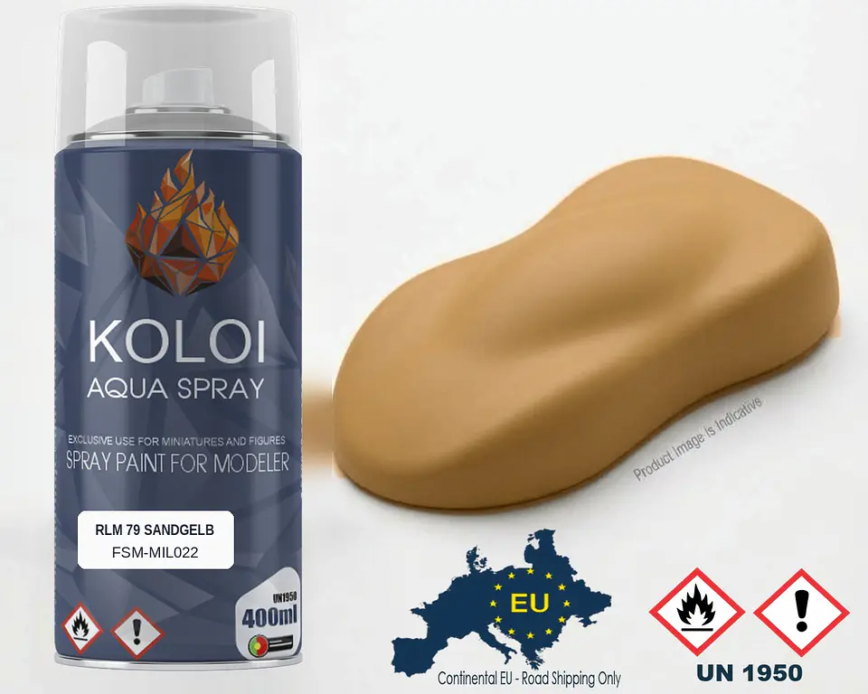 RLM 79 Sandgelb – Koloi Aqua Spray 400ml 1