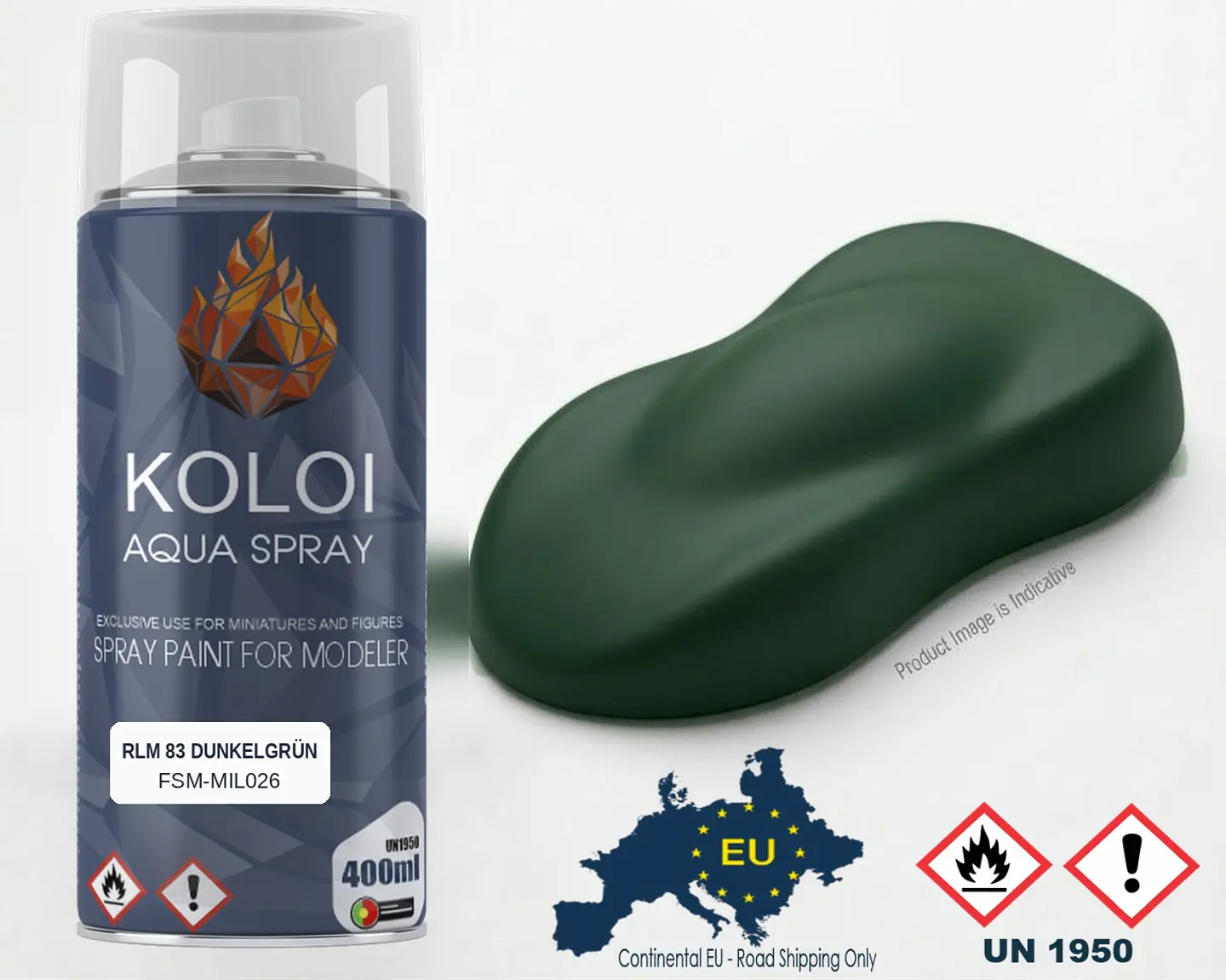 RLM 83 Dunkelgrün – Koloi Aqua Spray 400ml 1