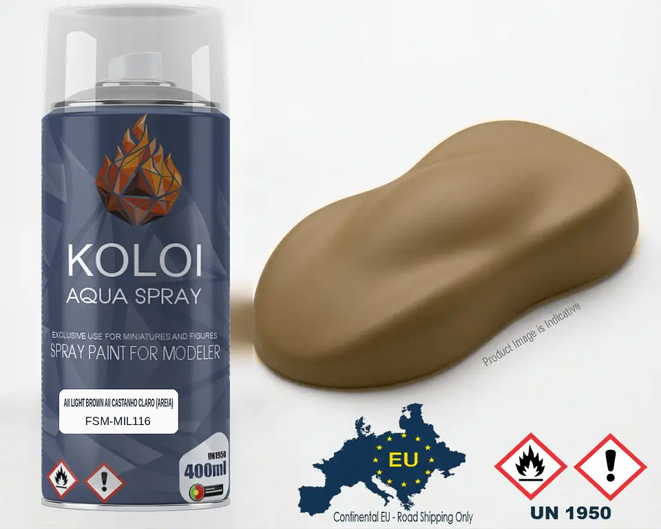 AII Light Brown AII castanho claro (areia) (Soviet VVS) – Koloi Aqua Spray 400ml 1