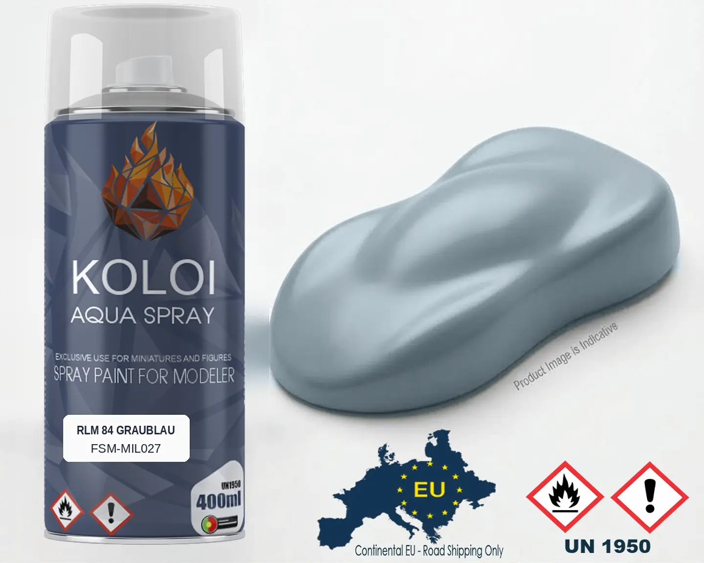 RLM 84 Graublau – Koloi Aqua Spray 400ml 1
