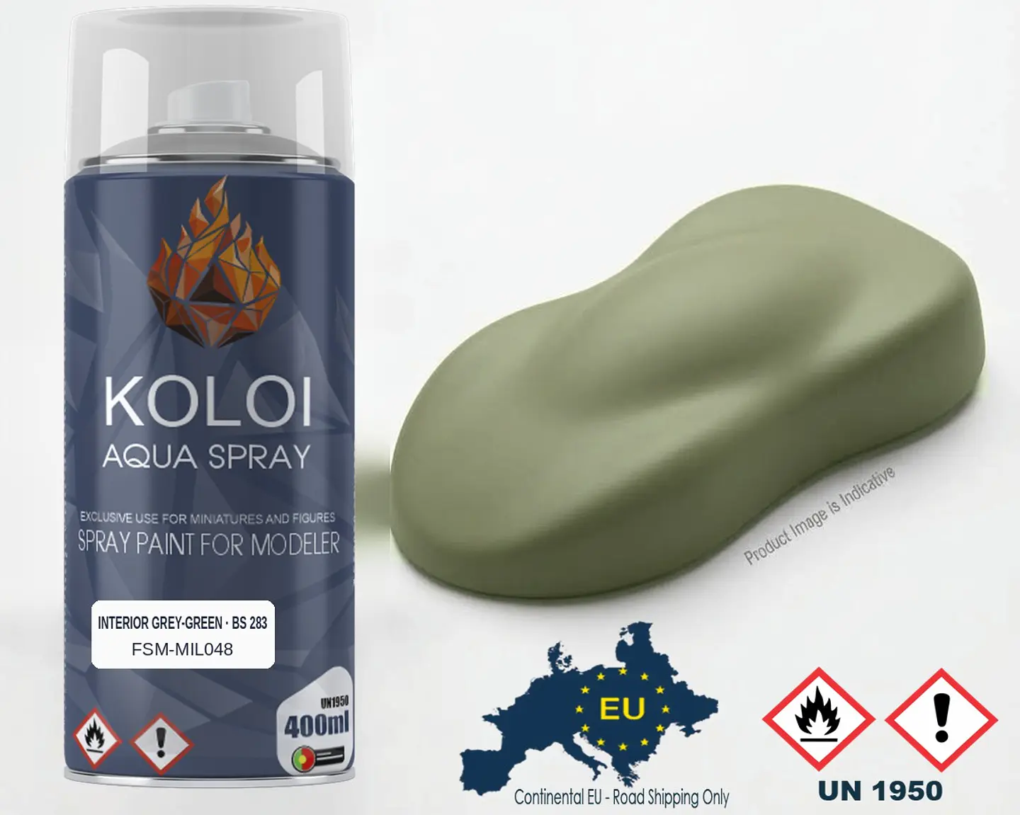 RAF Interior Grey-Green BS 283 – Koloi Aqua Spray 400ml 1