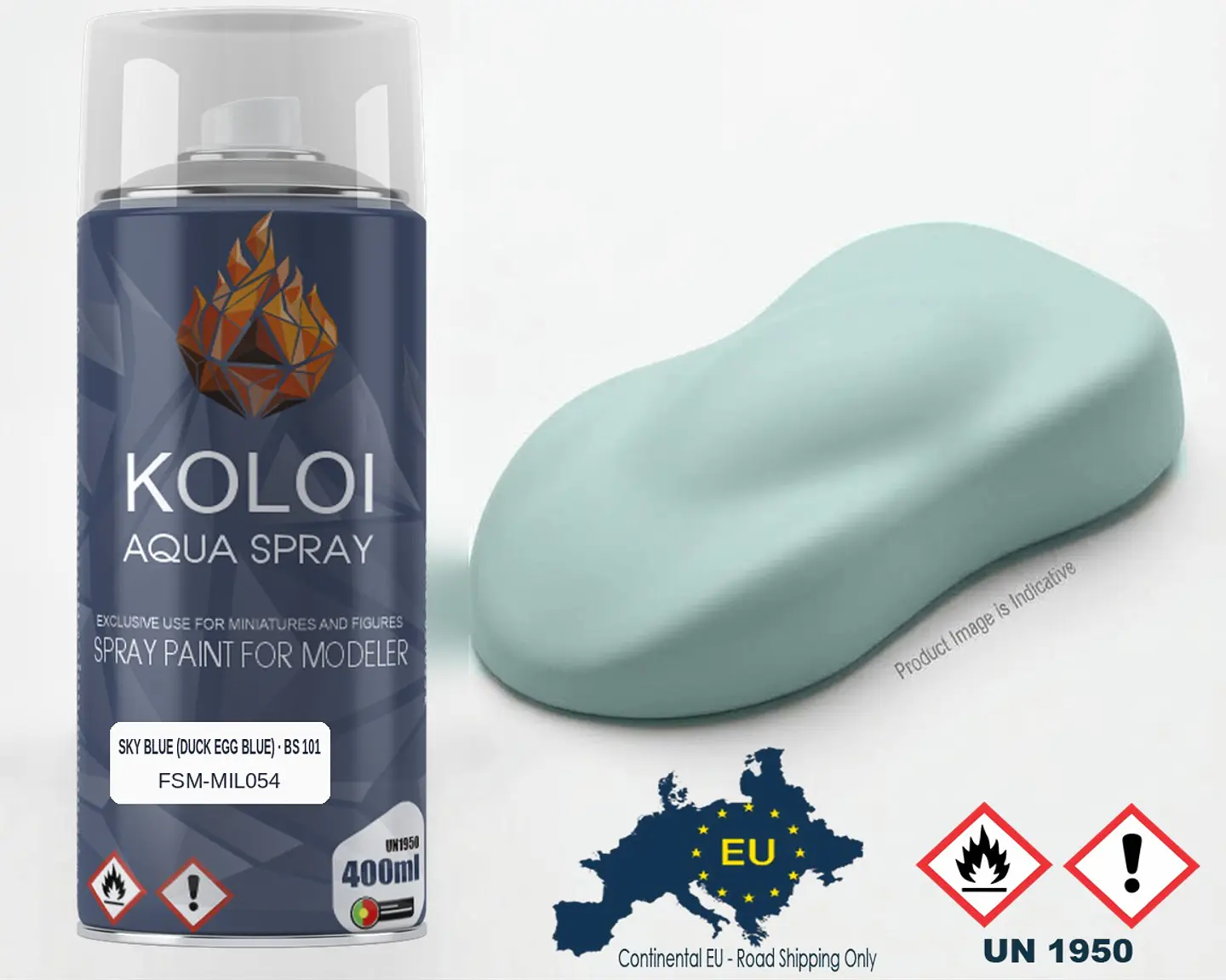 RAF Sky Blue (Duck Egg Blue) BS 101 – Koloi Aqua Spray 400ml 1