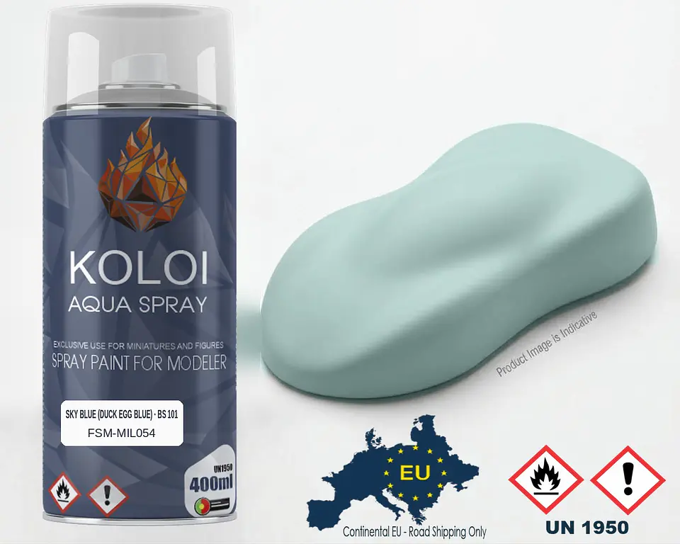 RAF Sky Blue (Duck Egg Blue) BS 101 – Koloi Aqua Spray 400ml 1