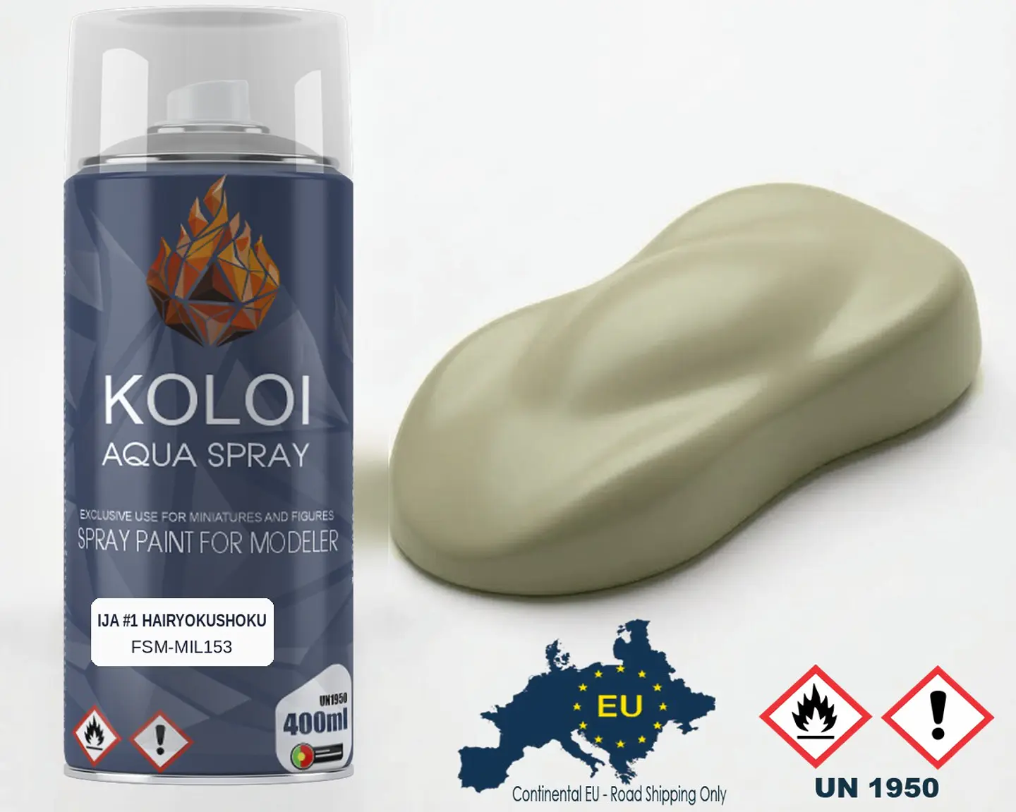 IJA #1 Hairyokushoku (Grey Green) – Koloi Aqua Spray 400ml 1