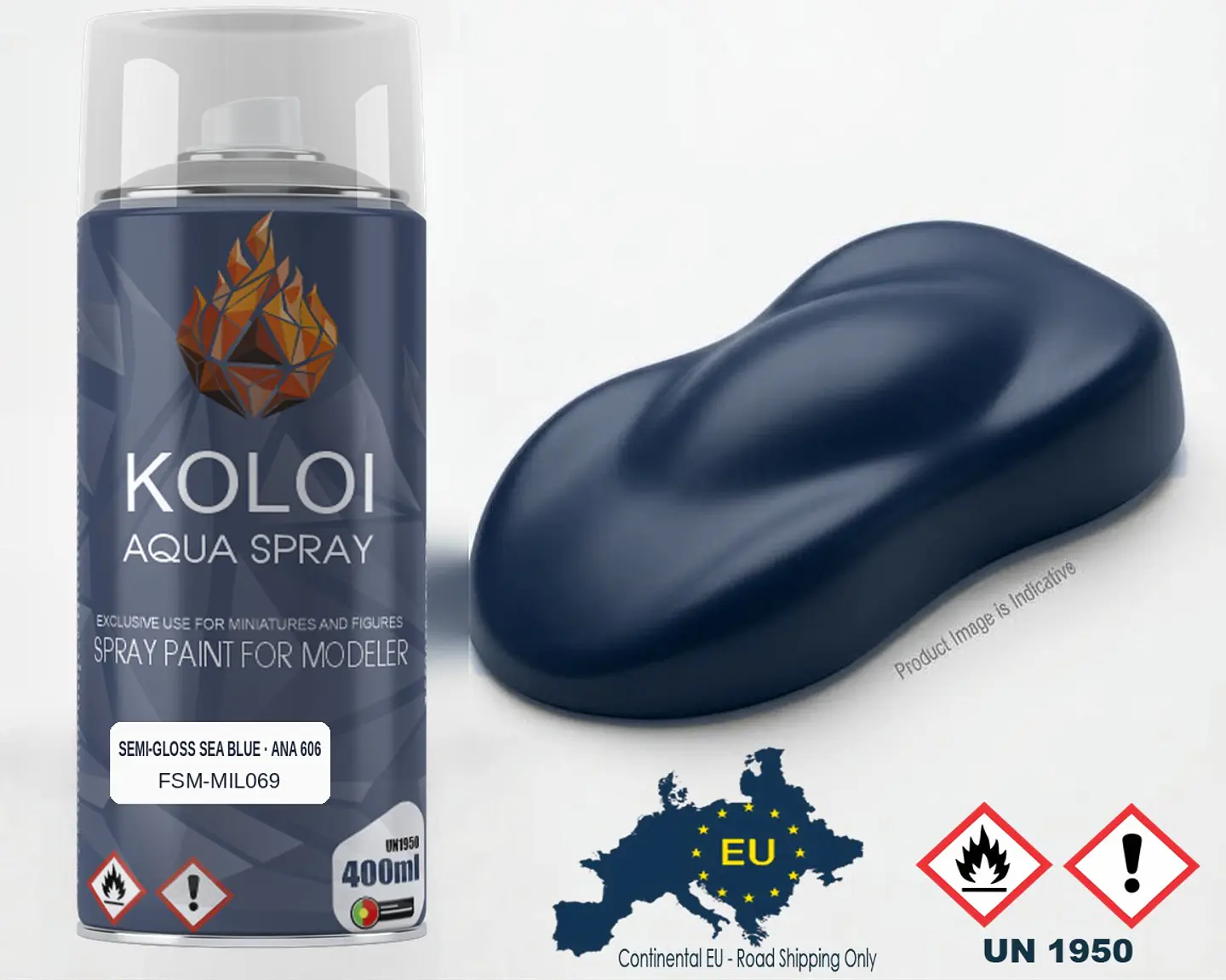 Semi-Gloss Sea Blue ANA 606 (FS 25042) – Koloi Aqua Spray 400ml 1