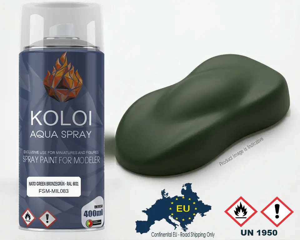NATO Green Bronzegrün RAL 6031 – Koloi Aqua Spray 400ml 1