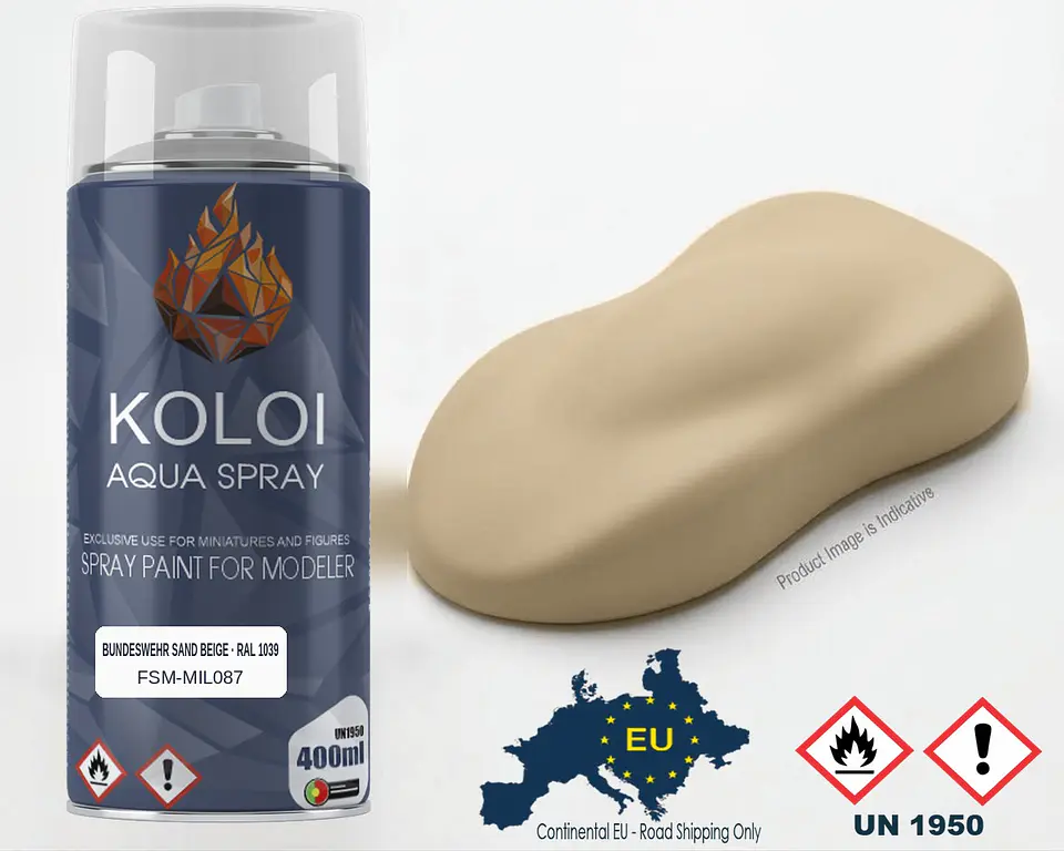 Bundeswehr Sand Beige RAL 1039 – Koloi Aqua Spray 400ml 1