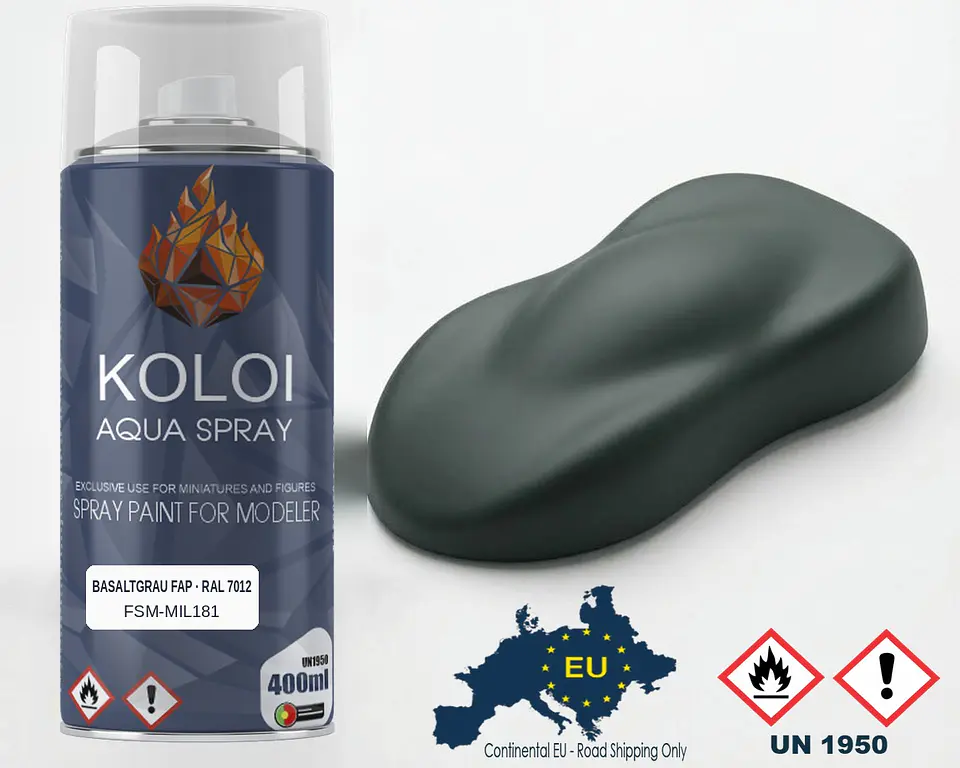 FAP Basalt Grey RAL 7012 (Fiat G-91, Luftwaffe scheme) – Koloi Aqua Spray 400ml 1