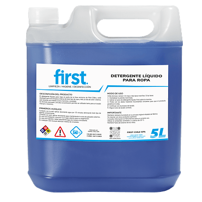 DETERGENTE LÍQUIDO PARA ROPA FIRST - 5 LITROS