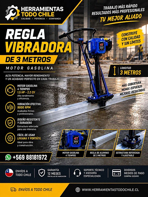 Regla vibradora 3 metros 