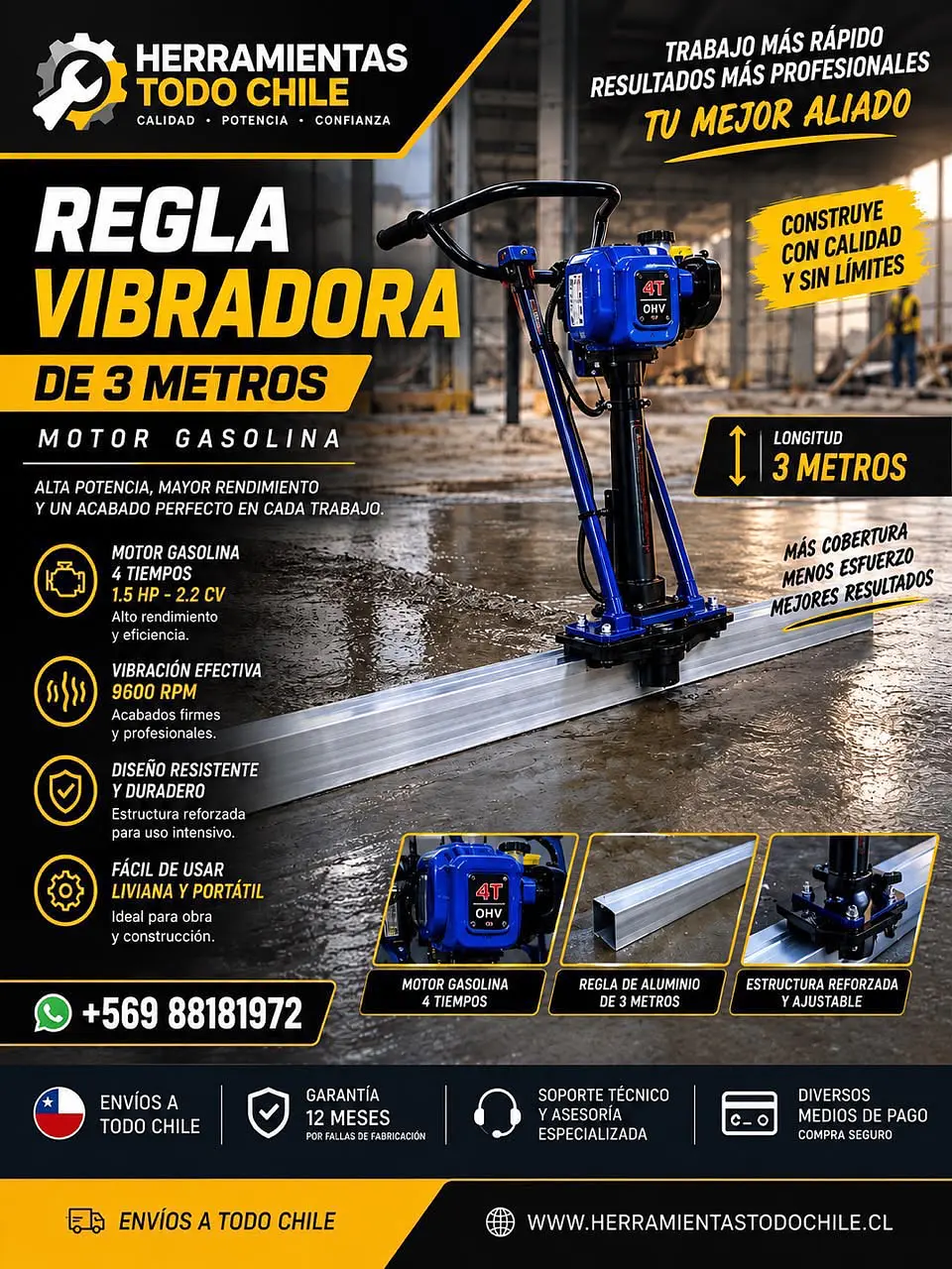 Regla vibradora 3 metros  1