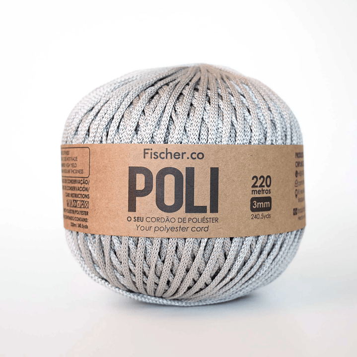   Fio POLI 3mm - 220metros - Platinado 1