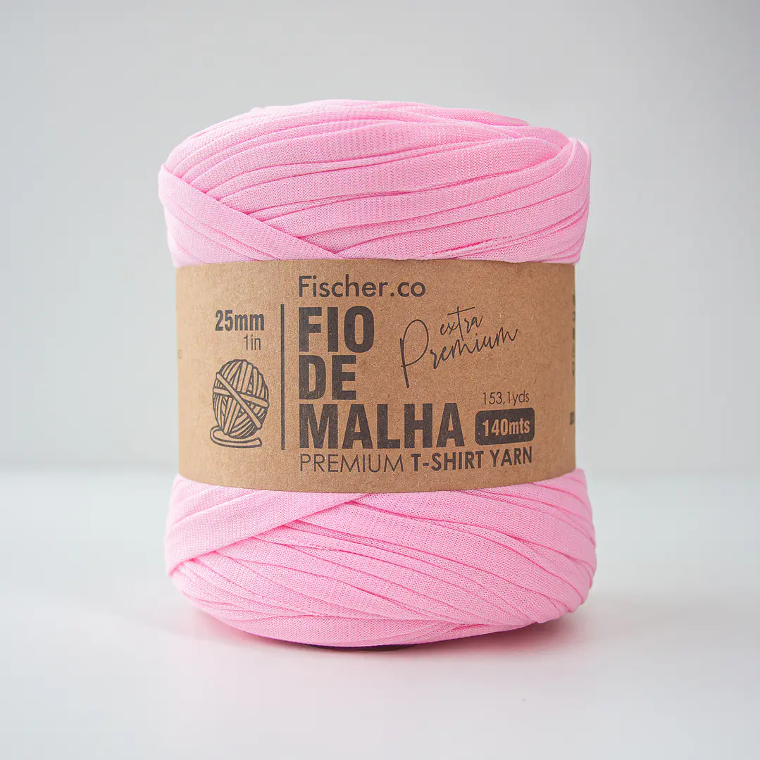 Fio de Malha Extra Premium 25mm - 140 metros - Rosa Claro - 04 1