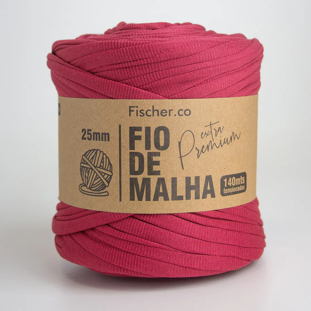 Fio de Malha Extra Premium 25mm - 140 metros - Red Cherry - 22 1