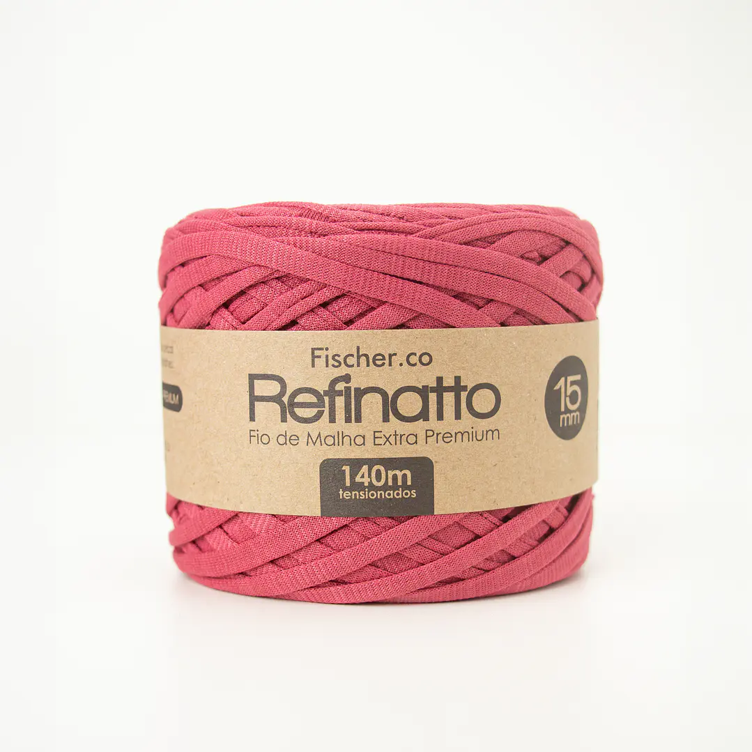 Refinatto - Fio de Malha Extra Premium 15mm - 140 metros - Red Cherry - 1022 1