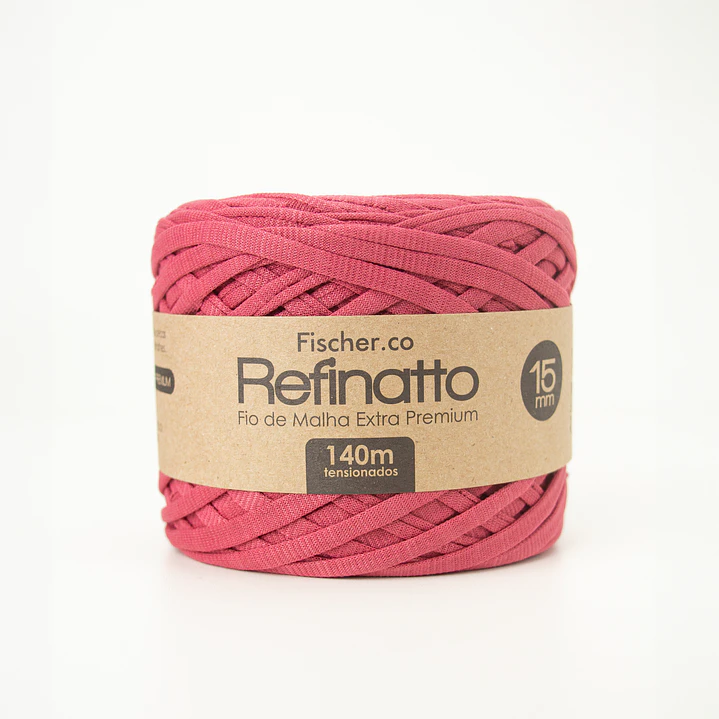 Refinatto - Fio de Malha Extra Premium 15mm - 140 metros - Red Cherry - 1022 1
