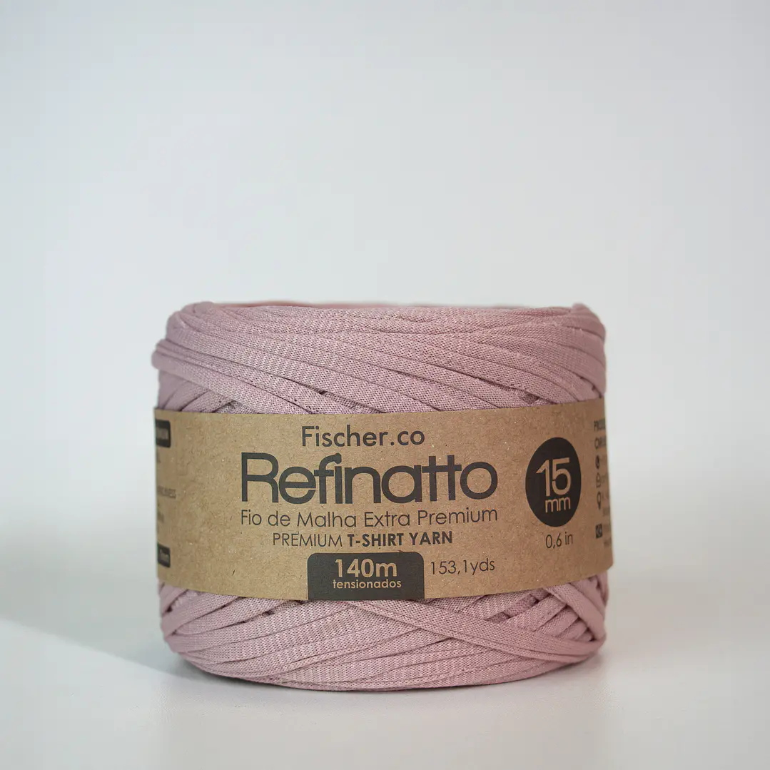 Refinatto - Fio de Malha Extra Premium 15mm - 140 metros - Tea Rose - 1089 1