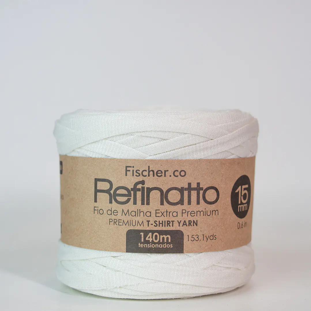 Refinatto - Fio de Malha Extra Premium 15mm - 140 metros - Cloud Dancer  - 1094 1