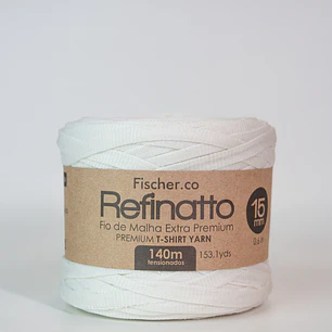 Refinatto - Fio de Malha Extra Premium 15mm - 140 metros - Cloud Dancer  - 1094