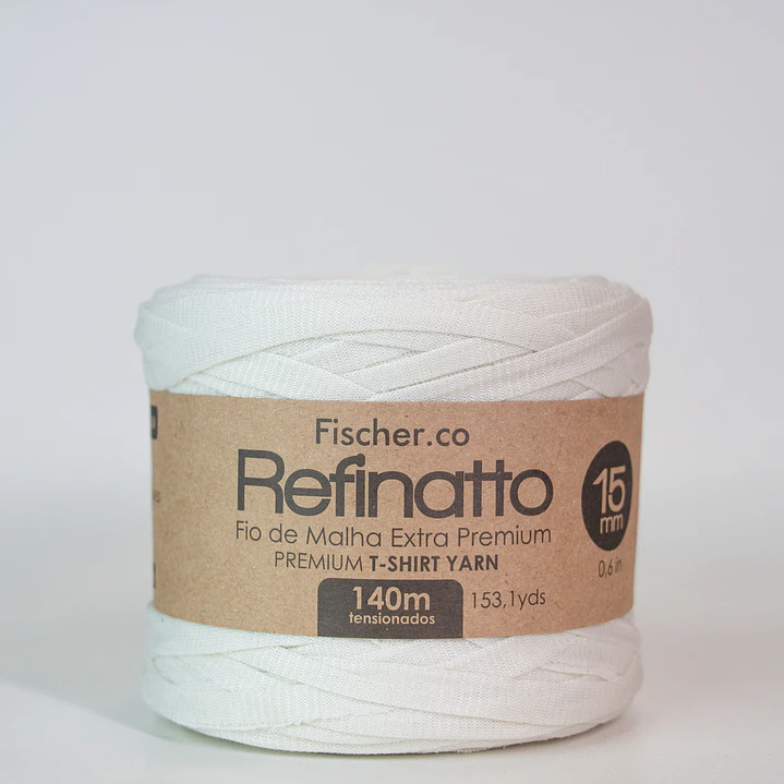 Refinatto - Fio de Malha Extra Premium 15mm - 140 metros - Cloud Dancer  - 1094 1