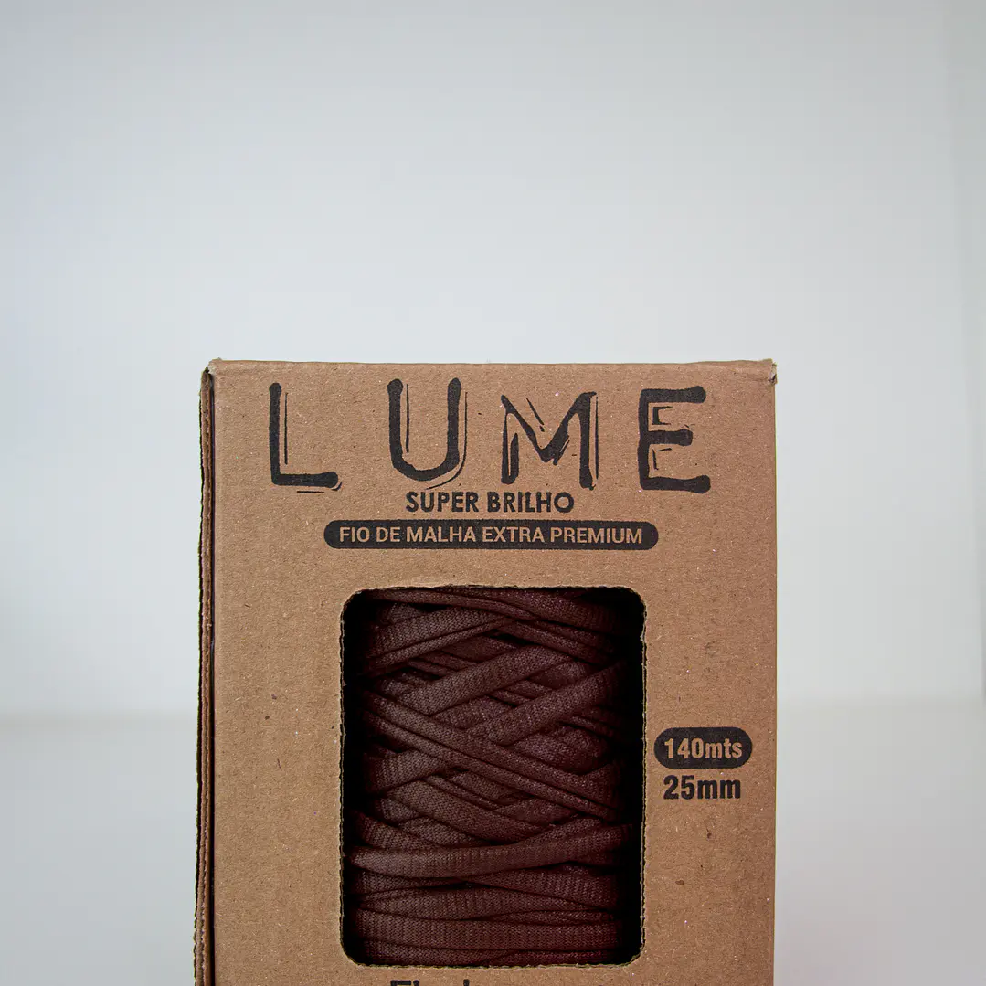 LUME - Fio de Malha Extra Premium Super Brilho 140 metros - Coffee Bean - 190 1