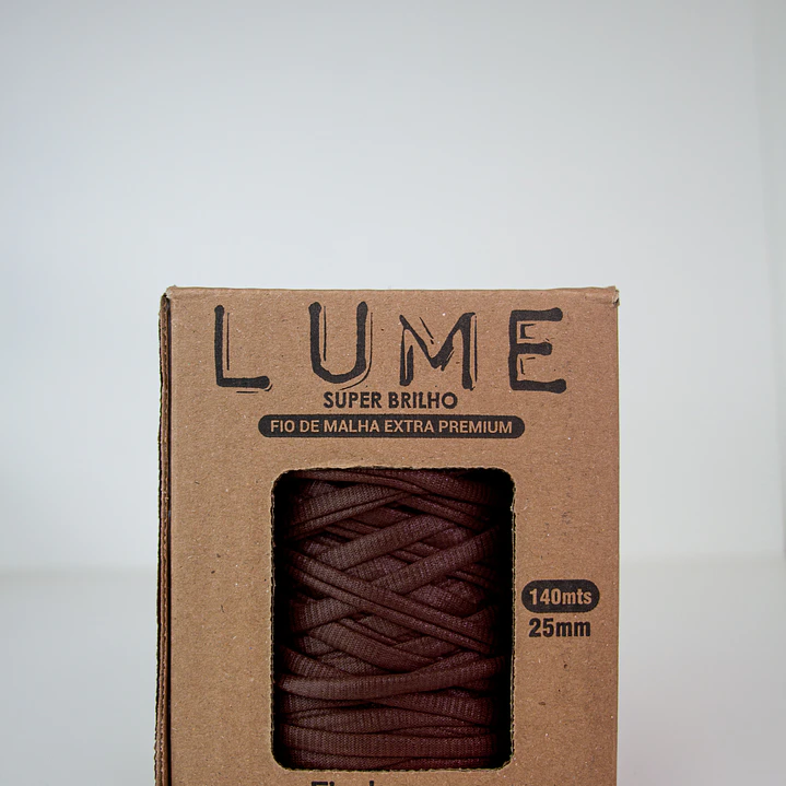 LUME - Fio de Malha Extra Premium Super Brilho 140 metros - Coffee Bean - 190 1