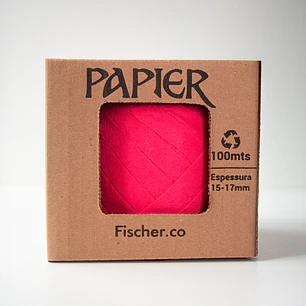 Fio Papier - Fio 100% Poliéster 15-17mm - 100 metros - Hot Pink - 562