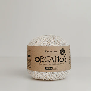 Fio Organos - Fio 100% Algodão 500 metros - Fibra Natural Sem Aditivos Químicos- 3000