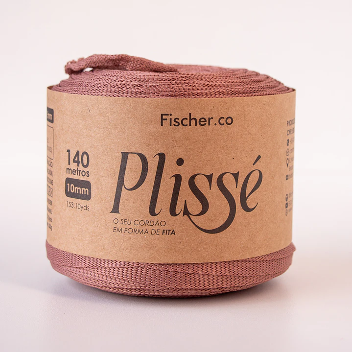 Fita Plissé - Fio 100% Poliéster 10mm - 140 metros - Mocha Mousse - 20084 1