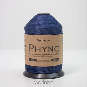 Phyno 2mm - Cordão 100% Poliéster - 400m - Marinho - 10008