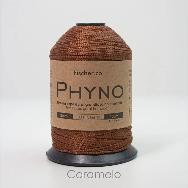 Phyno 2mm - Cordão 100% Poliéster - 400m - Caramelo - 10009 1