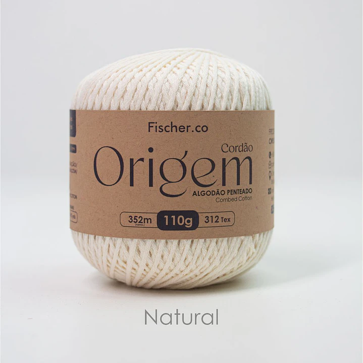 Cordão Origem 312 Tex - 100% Algodão Penteado - Natural - 3020 1