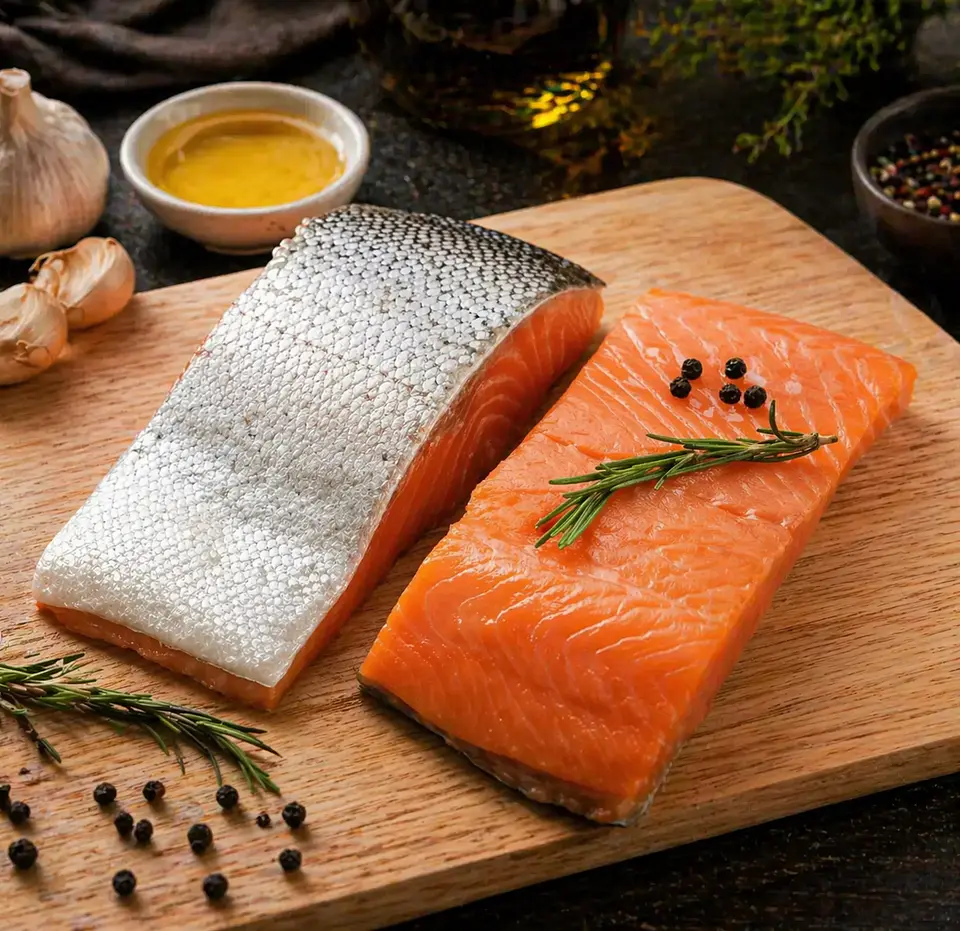 SALMÓN KG EN PORCIÓN CON PIEL 1