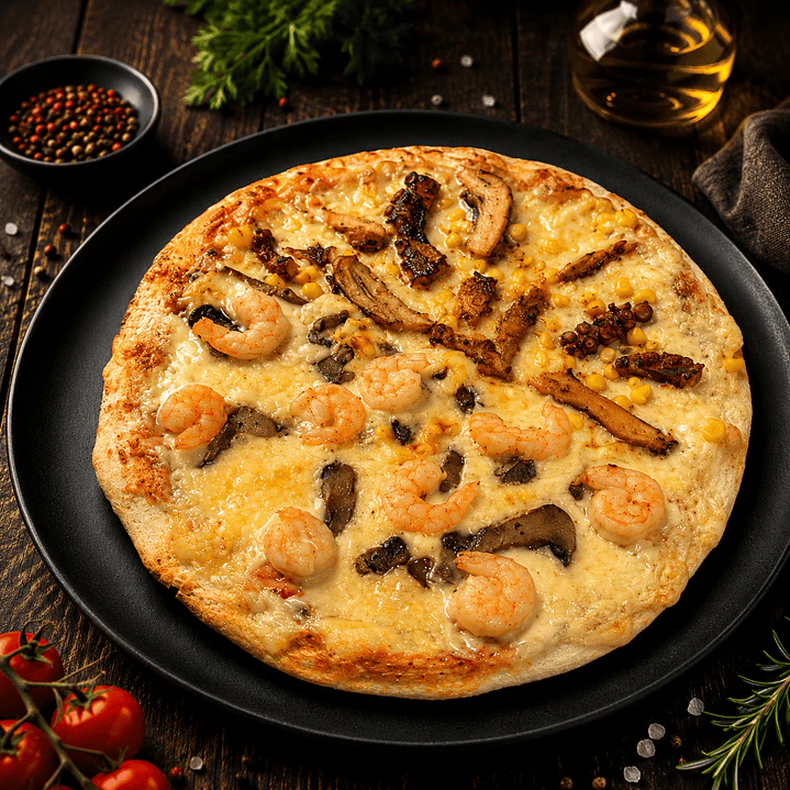 PIZZA PULPO CAMARÓN MEDIANA 30 CM 1
