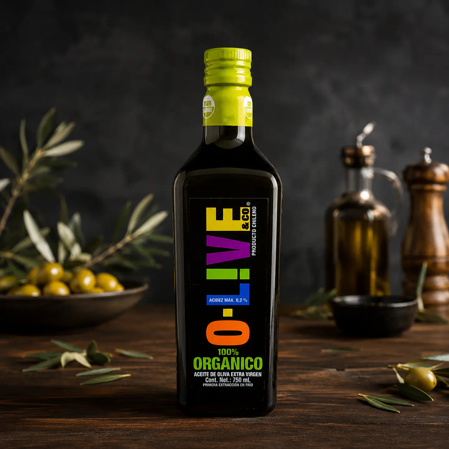 ACEITE DE OLIVA EXTRA VIRGEN ORGÁNICO 750 ML O-LIVE 1