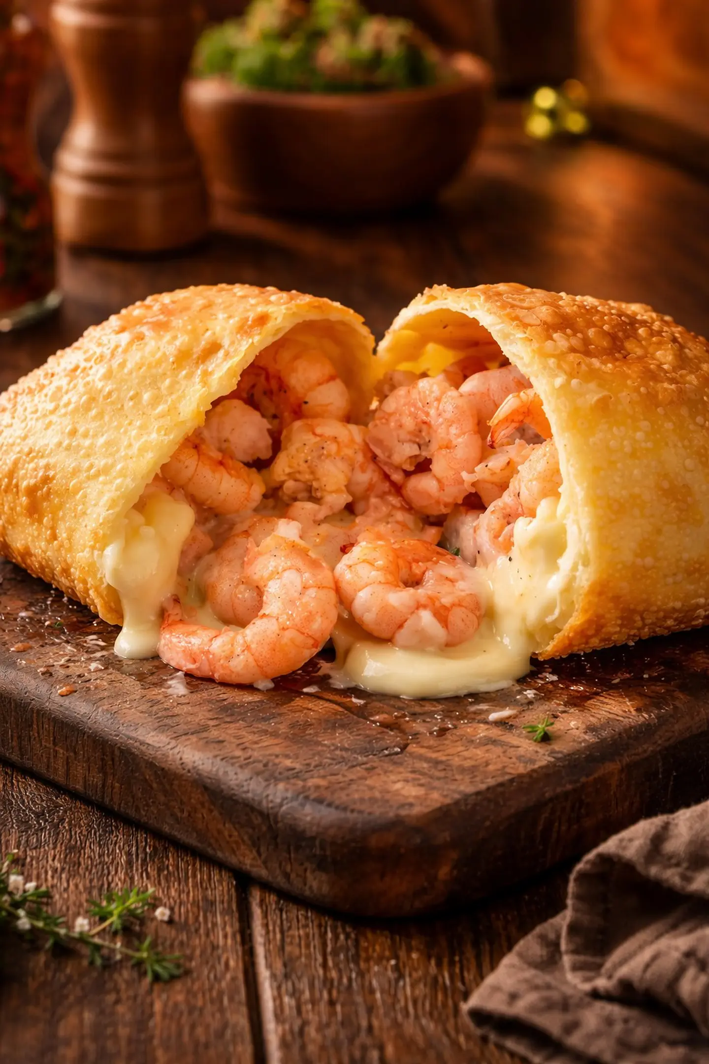 Empanada Grande de Camarón y Queso 22 cm 1